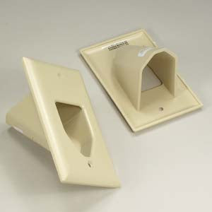 1-Gang Recessed Low Voltage Cable Plate, 1-Gang Recessed Low Voltage Cable Plate,